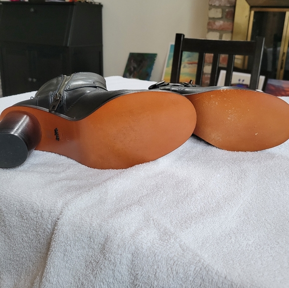 Coach moto heeled boots, size 10 - Picture 4 of 4